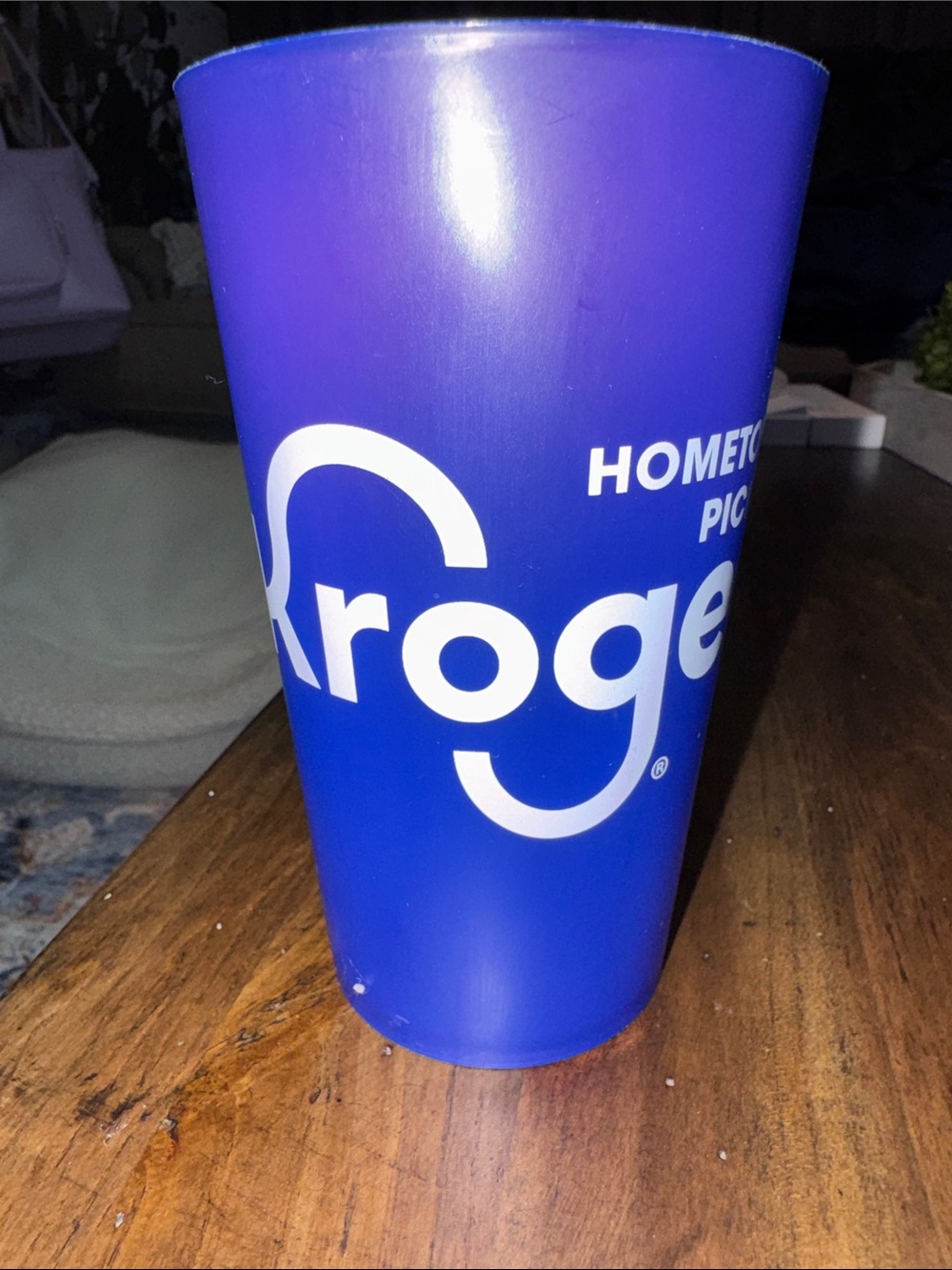 2 COUNT Kroger Hometown Pickup Grocer Blue Coffee / Tea Mug Cup Tumbler